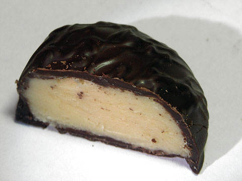 Photo of inside of See’s® Pineapple Truffle